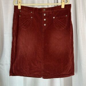 DELIA*S Vintage 90's Rusty Orange Corduroy Skirt Size 15/16 p7